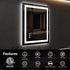 HAUSVITA Standard Center Glow LED Bathroom Mirror 