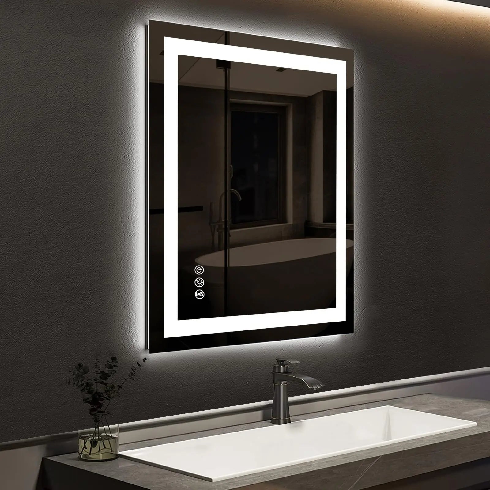 HAUSVITA Standard Center Glow LED Bathroom Mirror 