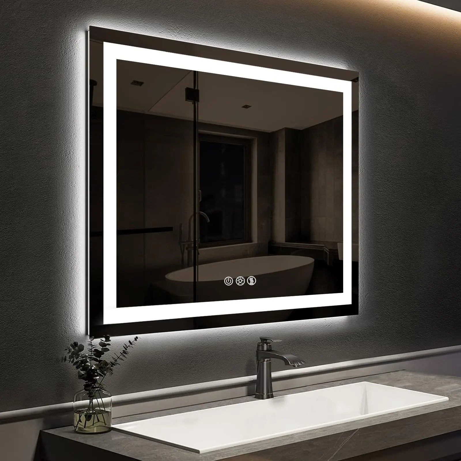 HAUSVITA Standard Center Glow LED Bathroom Mirror 