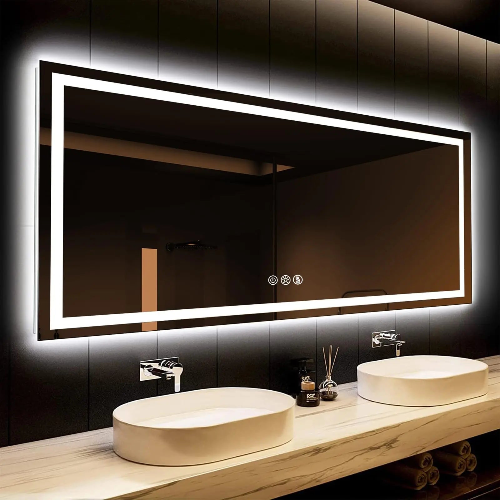 HAUSVITA Standard Center Glow LED Bathroom Mirror 