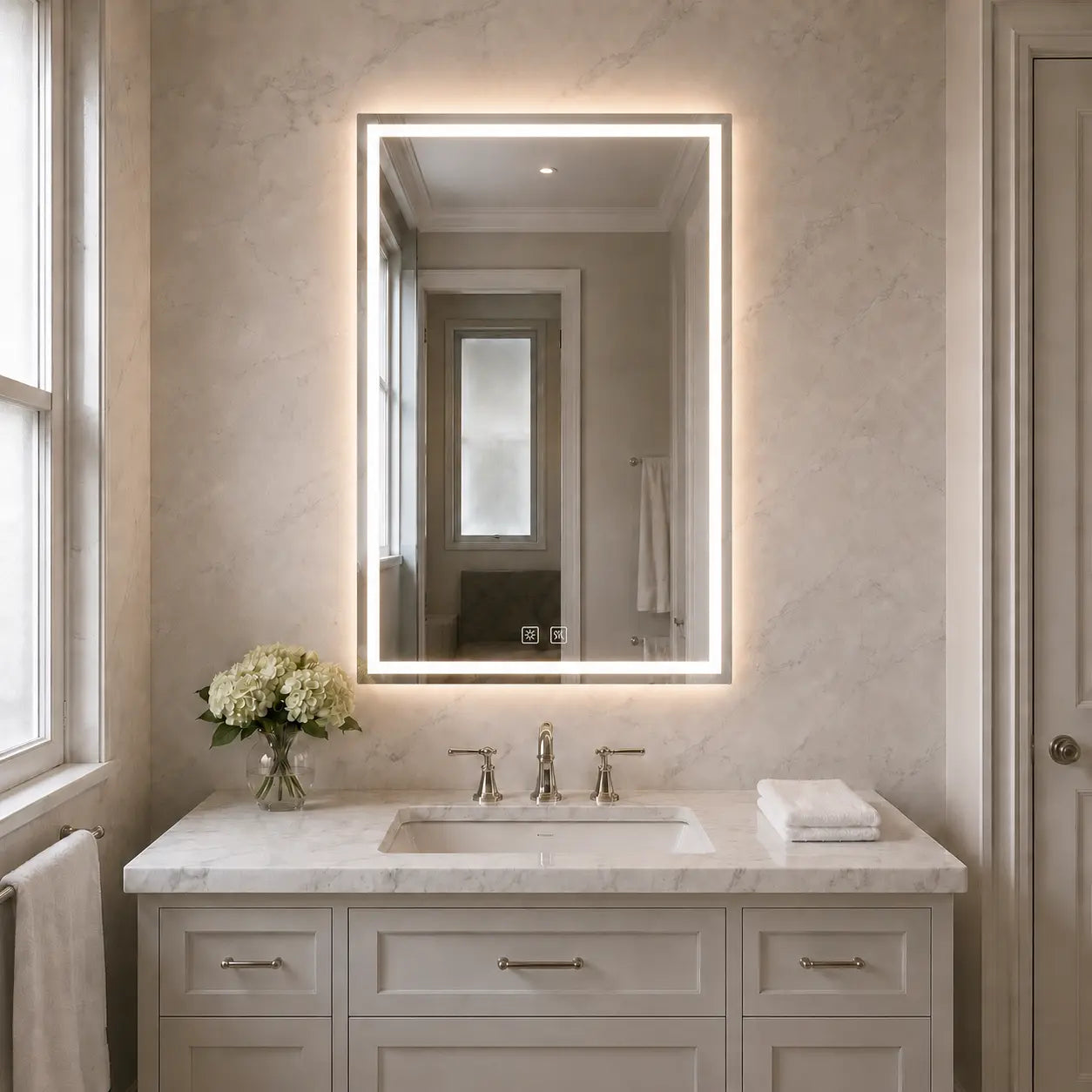 HAUSVITA Standard Center Glow LED Bathroom Mirror 