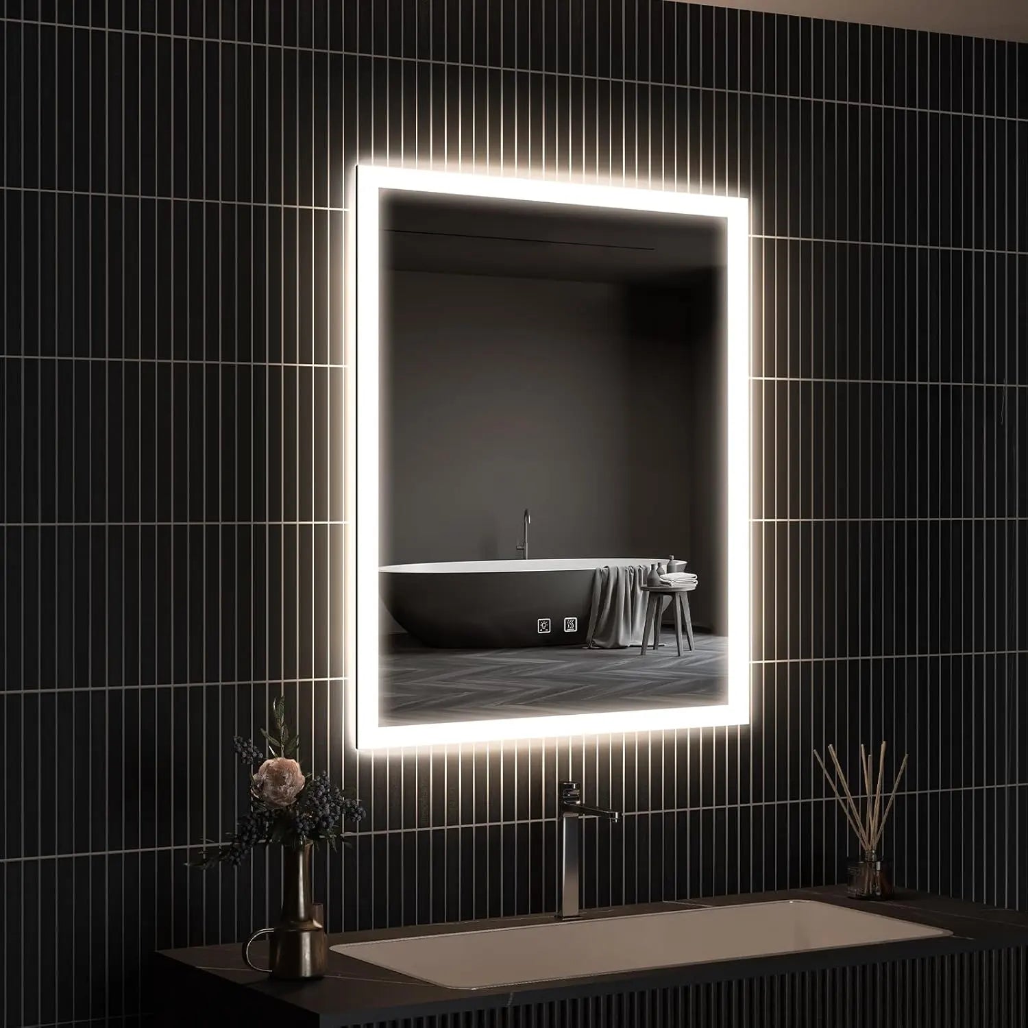 HAUSVITA  Standard Edge  Glow LED Bathroom Mirror 