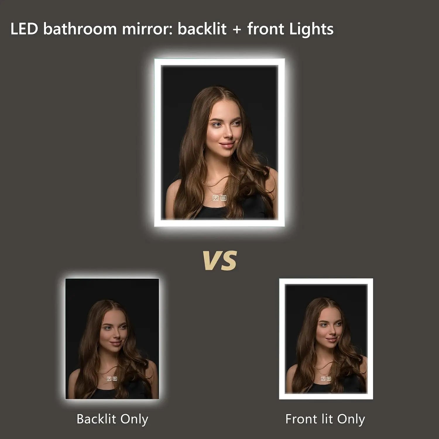 HAUSVITA  Standard Edge  Glow LED Bathroom Mirror 