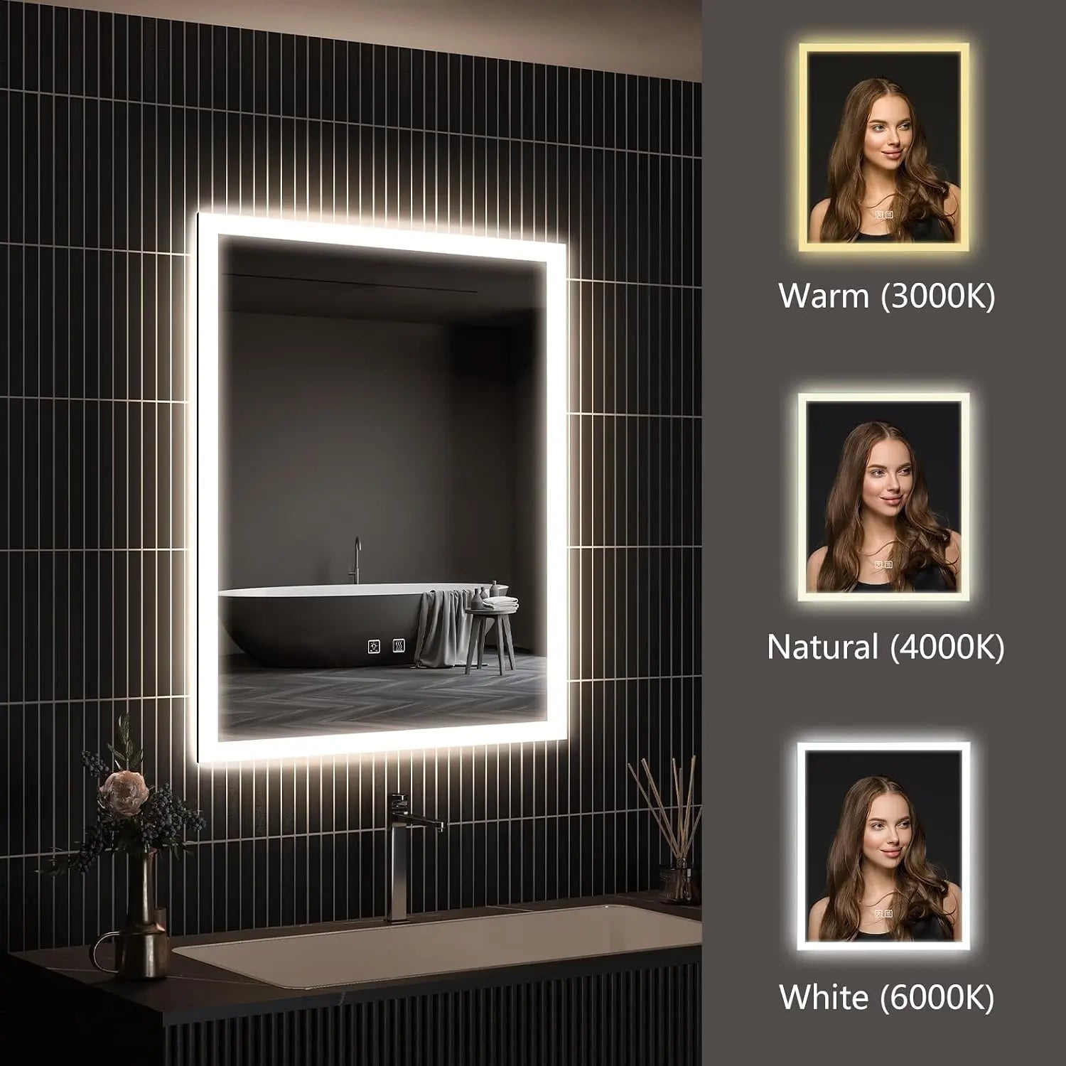 HAUSVITA  Standard Edge  Glow LED Bathroom Mirror 