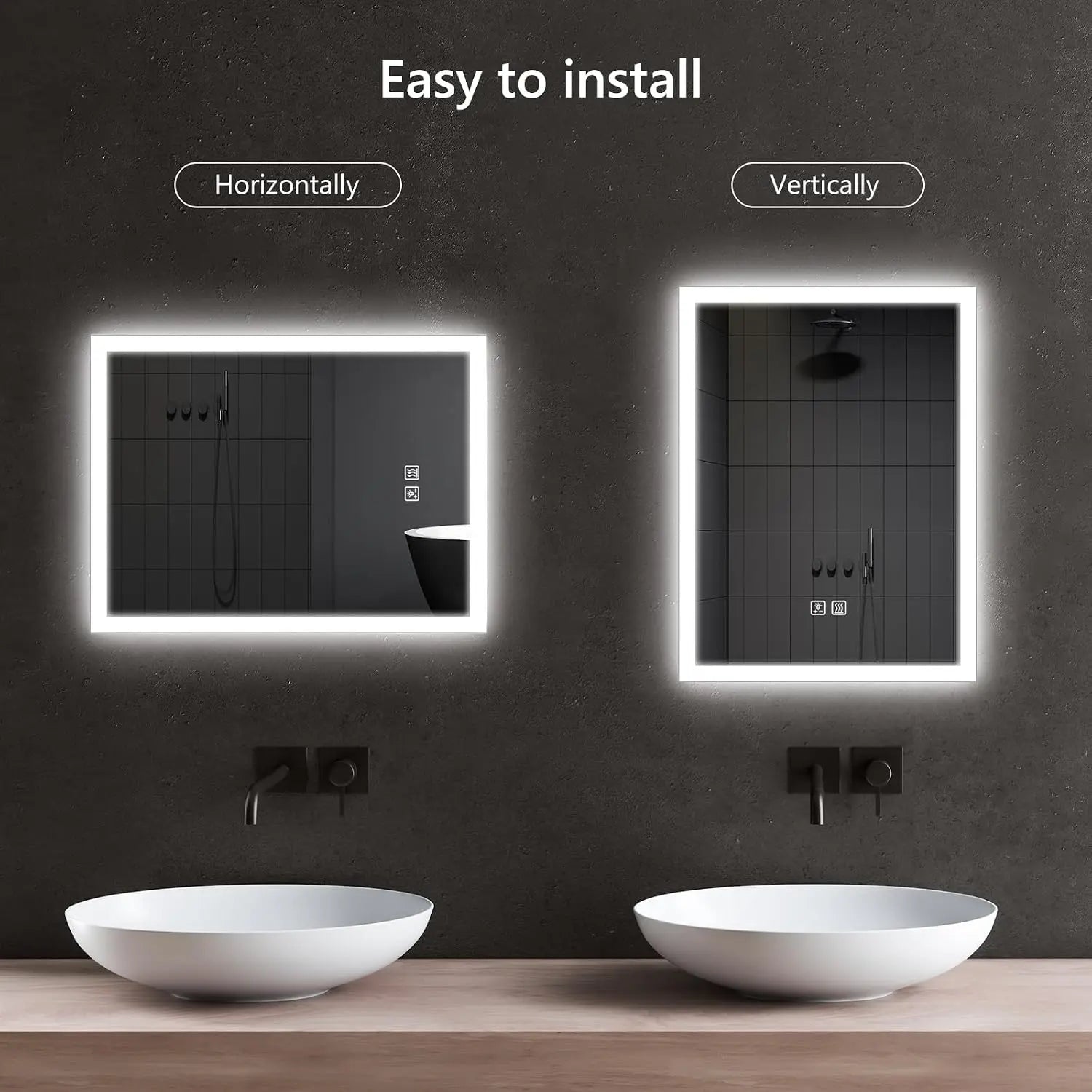 HAUSVITA  Standard Edge  Glow LED Bathroom Mirror 