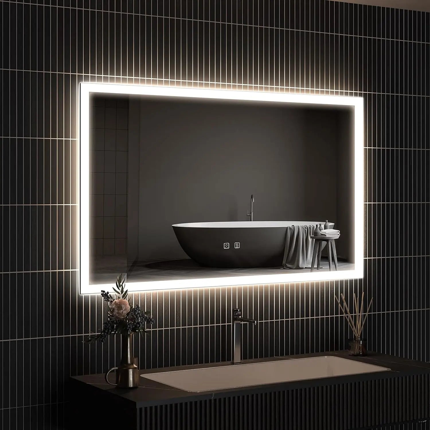 HAUSVITA  Standard Edge  Glow LED Bathroom Mirror 