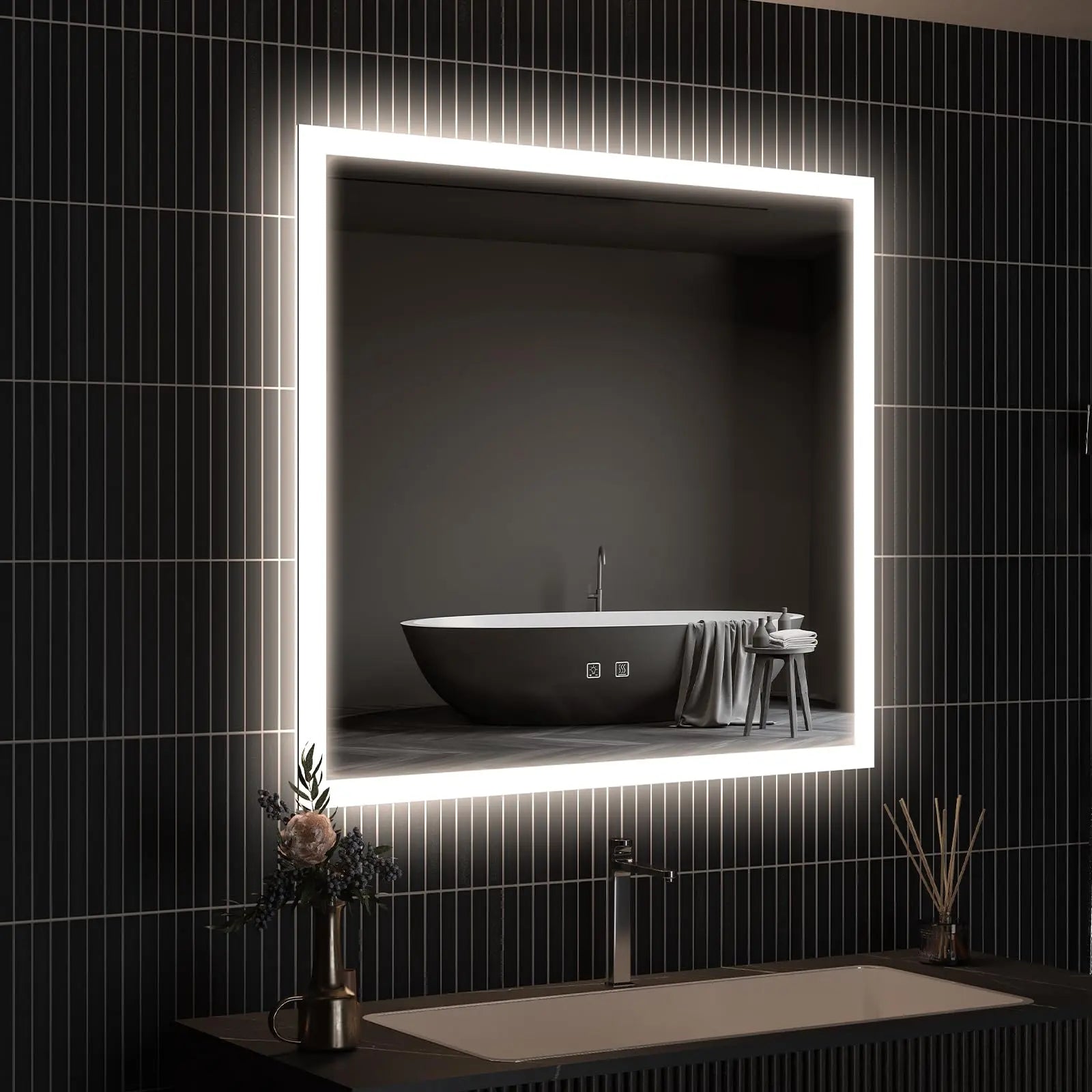 HAUSVITA  Standard Edge  Glow LED Bathroom Mirror 