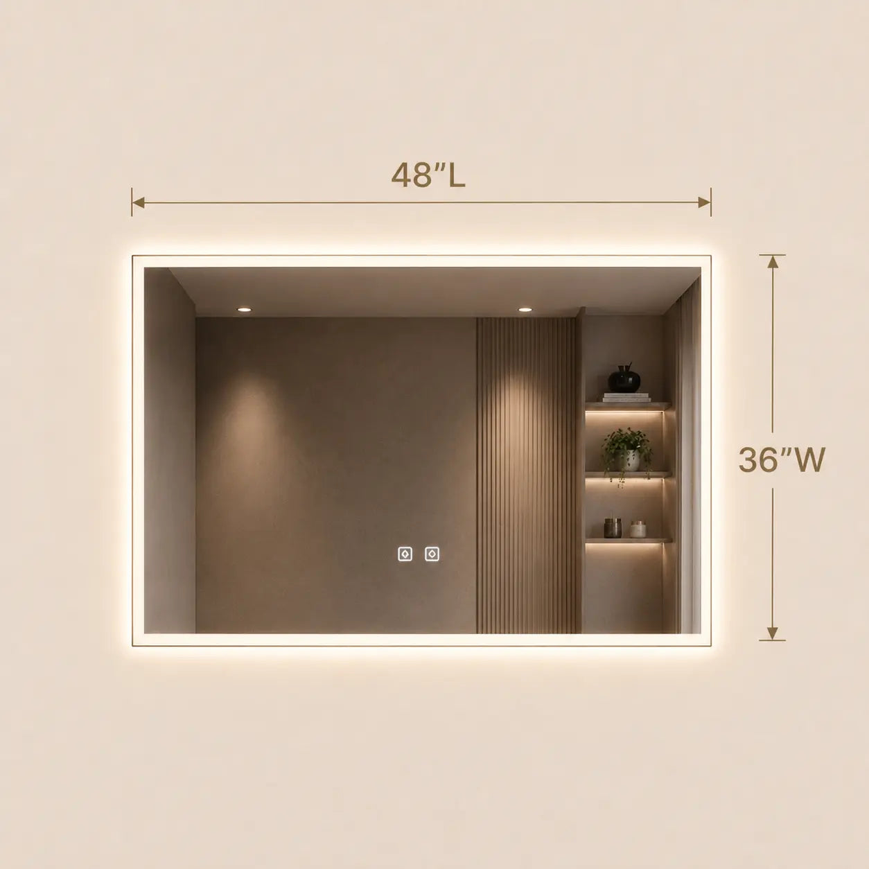 HAUSVITA  Standard Edge  Glow LED Bathroom Mirror 