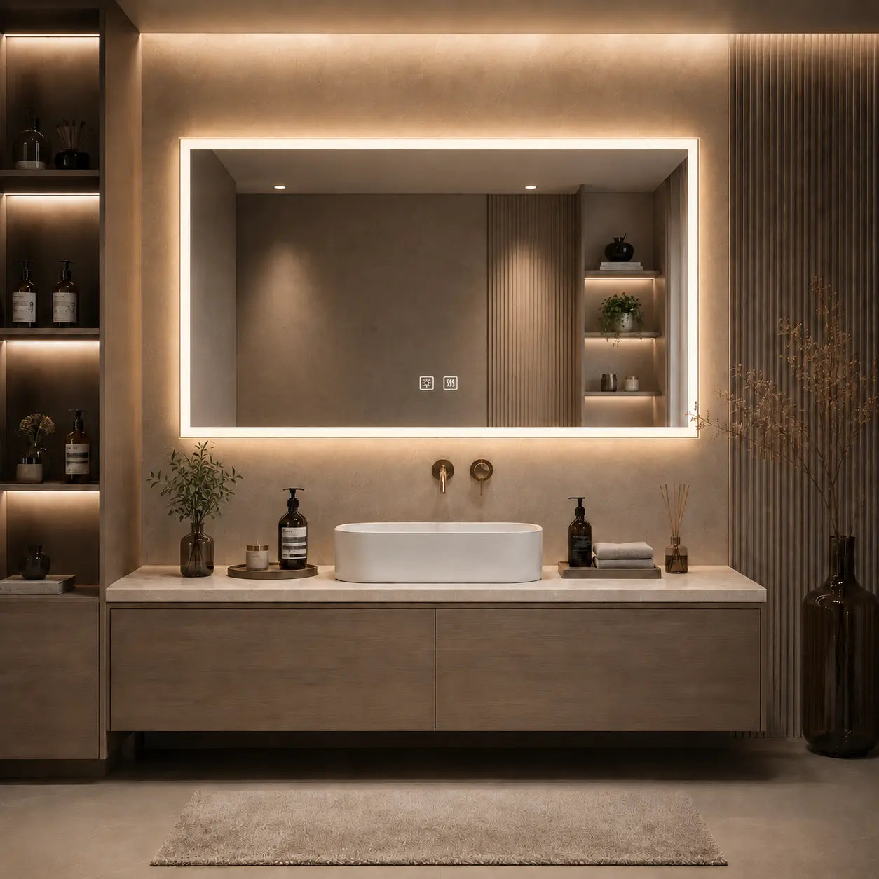 HAUSVITA  Standard Edge  Glow LED Bathroom Mirror 