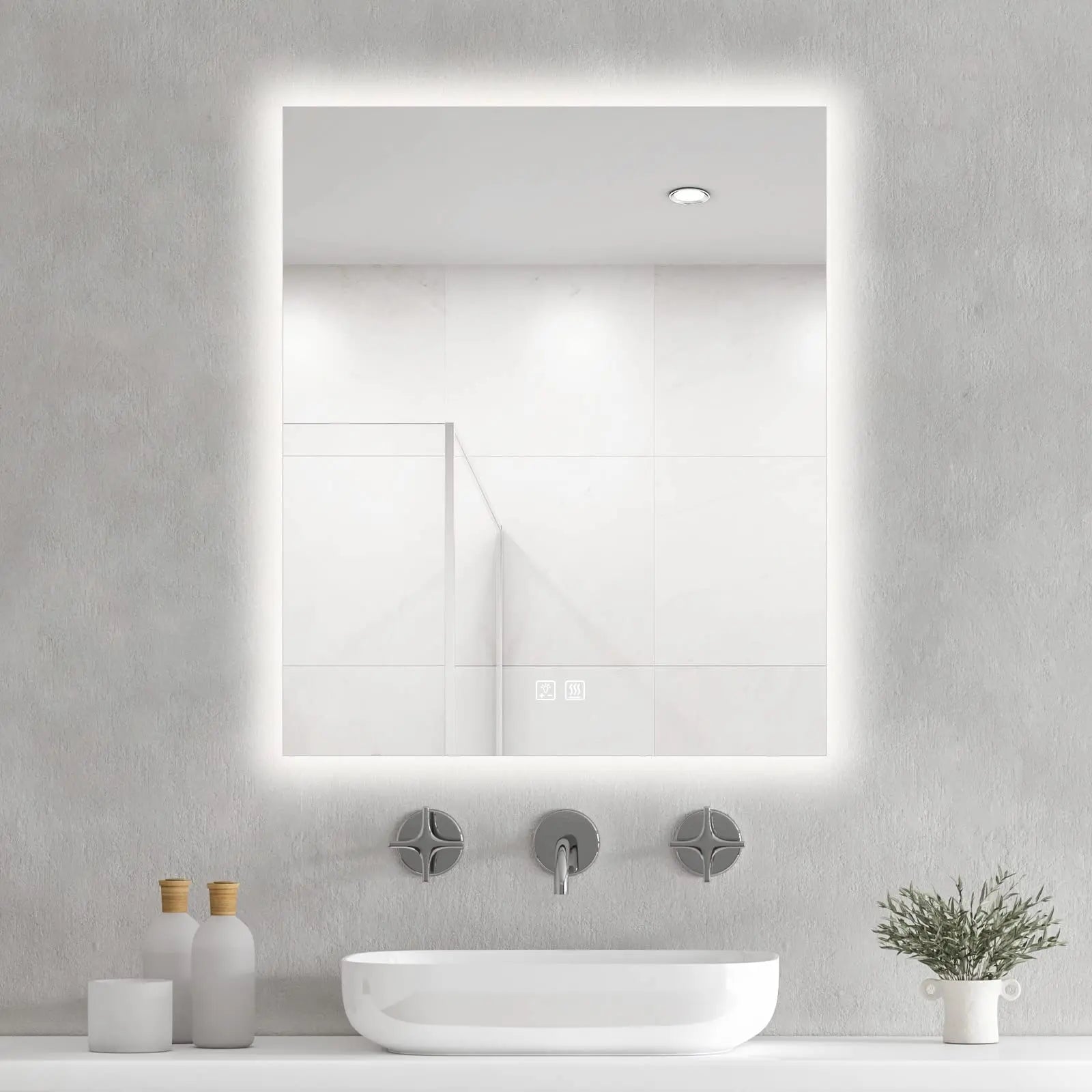 HAUSVITA  Standard Sleek Backlit LED Bathroom Mirror 