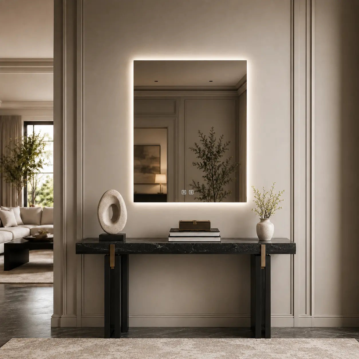 HAUSVITA  Standard Sleek Backlit LED Bathroom Mirror 