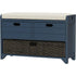 Hausvita 32" Storage Bench for Entryway, Shoe Bench with Storage Removable Basket and 2 Drawers 