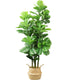 Hausvita 6ft Artificial Fiddle Leaf Fig Tree with Woven Seagrass Plant Basket 