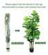 Hausvita 6ft Artificial Fiddle Leaf Fig Tree with Woven Seagrass Plant Basket 