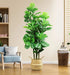 Hausvita 6ft Artificial Fiddle Leaf Fig Tree with Woven Seagrass Plant Basket 