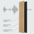 Hausvita Acoustic Solid Wood Slat Wall Panels ( 2 Panels Per Box ) 