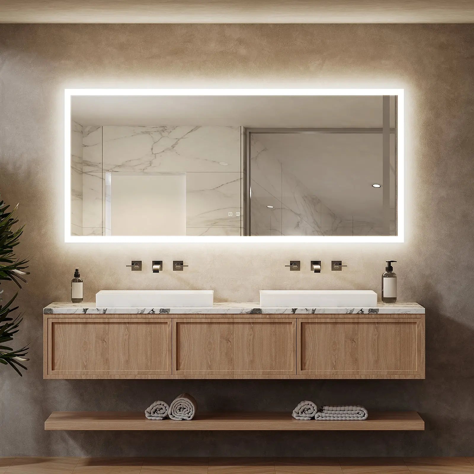 Hausvita Deluxe Edge Glow LED Bathroom Mirror 