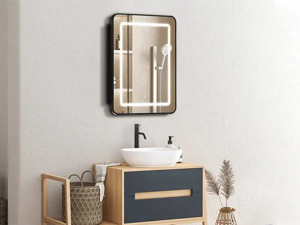 Hausvita Framed Recessed LED Light Bathroom Medicine Cabinet 