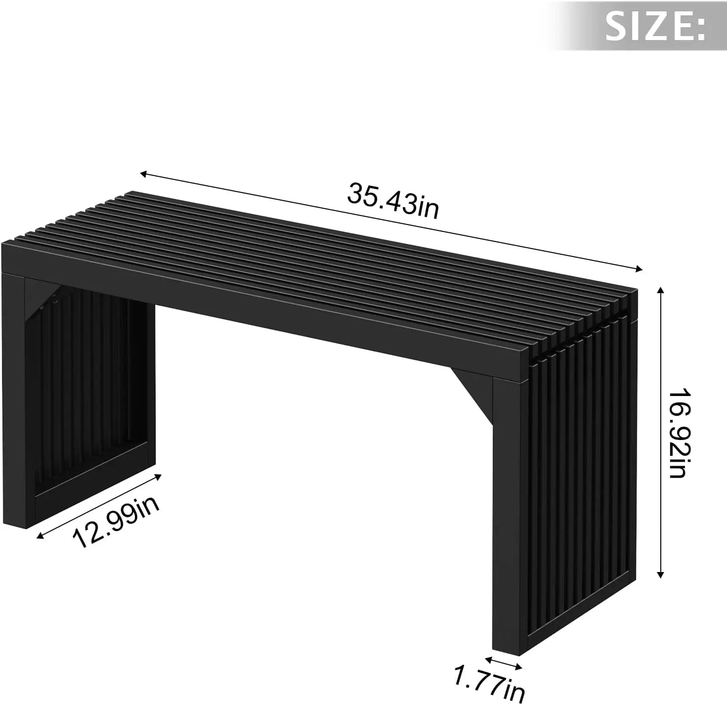 Hausvita HiKingQueens 35" Dining Bench, Indoor Wood Bench for Entryway,Living Room,Kitchen and Bedroom (Nature, Long Bench) 