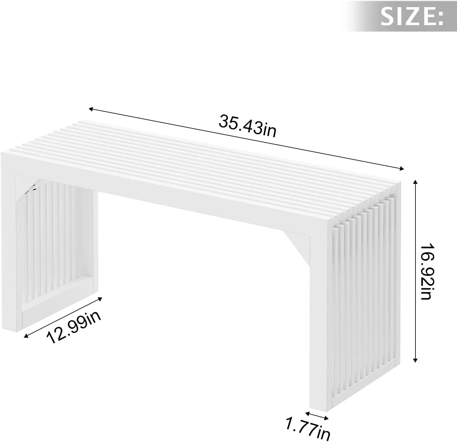 Hausvita HiKingQueens 35" Dining Bench, Indoor Wood Bench for Entryway,Living Room,Kitchen and Bedroom (Nature, Long Bench) 