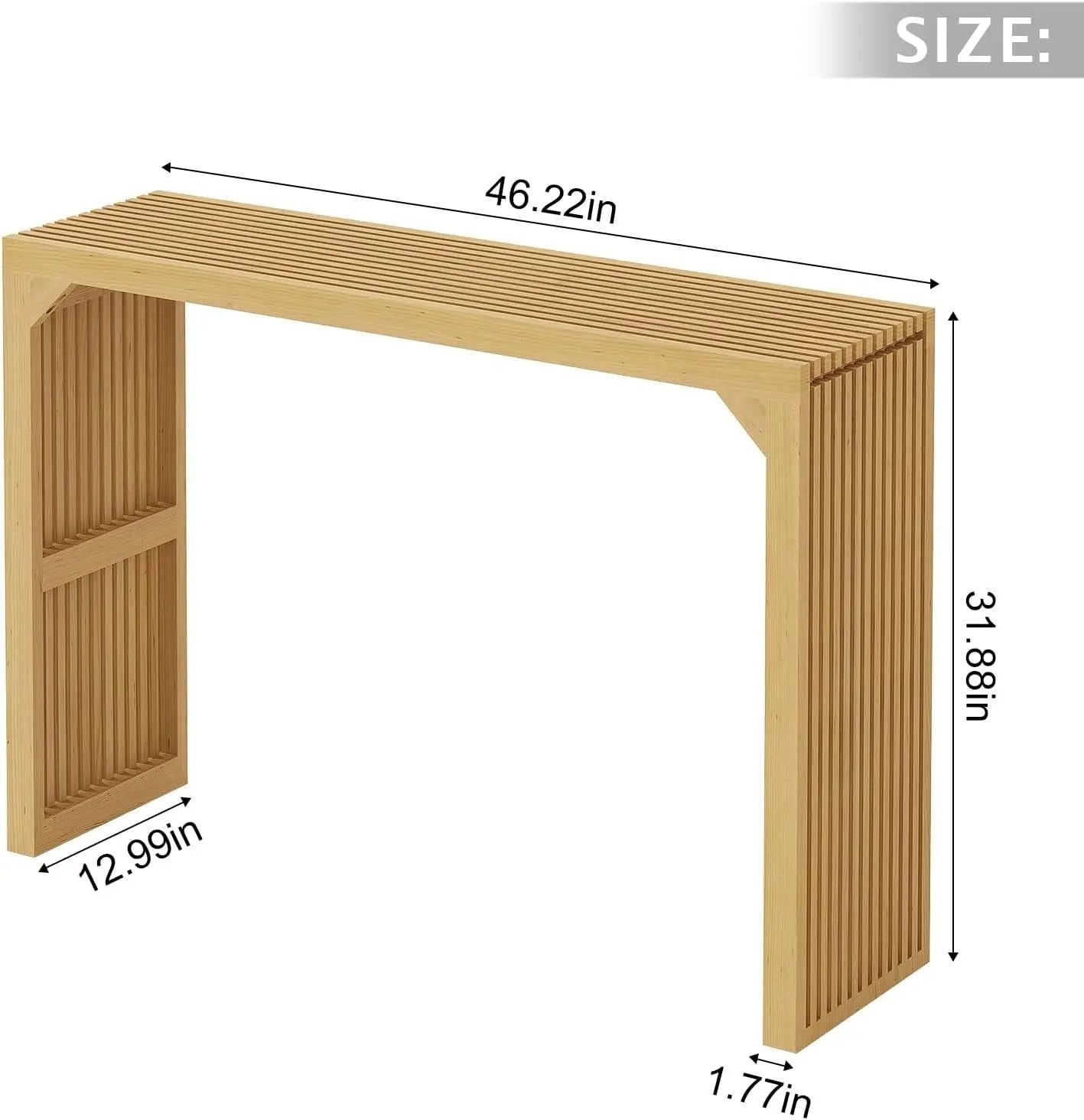 Hausvita HiKingQueens 35" Dining Bench, Indoor Wood Bench for Entryway,Living Room,Kitchen and Bedroom (Nature, Long Bench) 