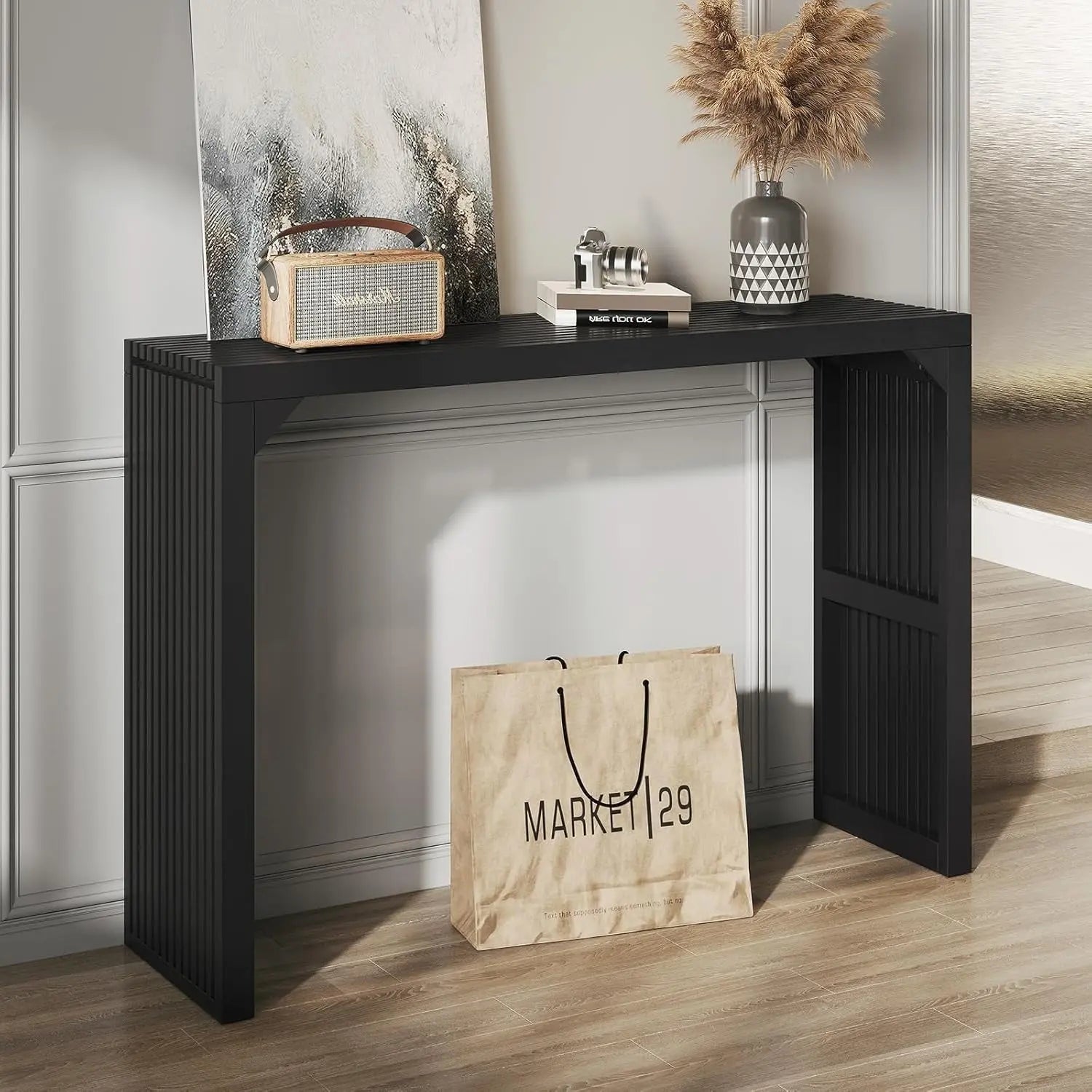 Hausvita HiKingQueens 35" Dining Bench, Indoor Wood Bench for Entryway,Living Room,Kitchen and Bedroom (Nature, Long Bench) 
