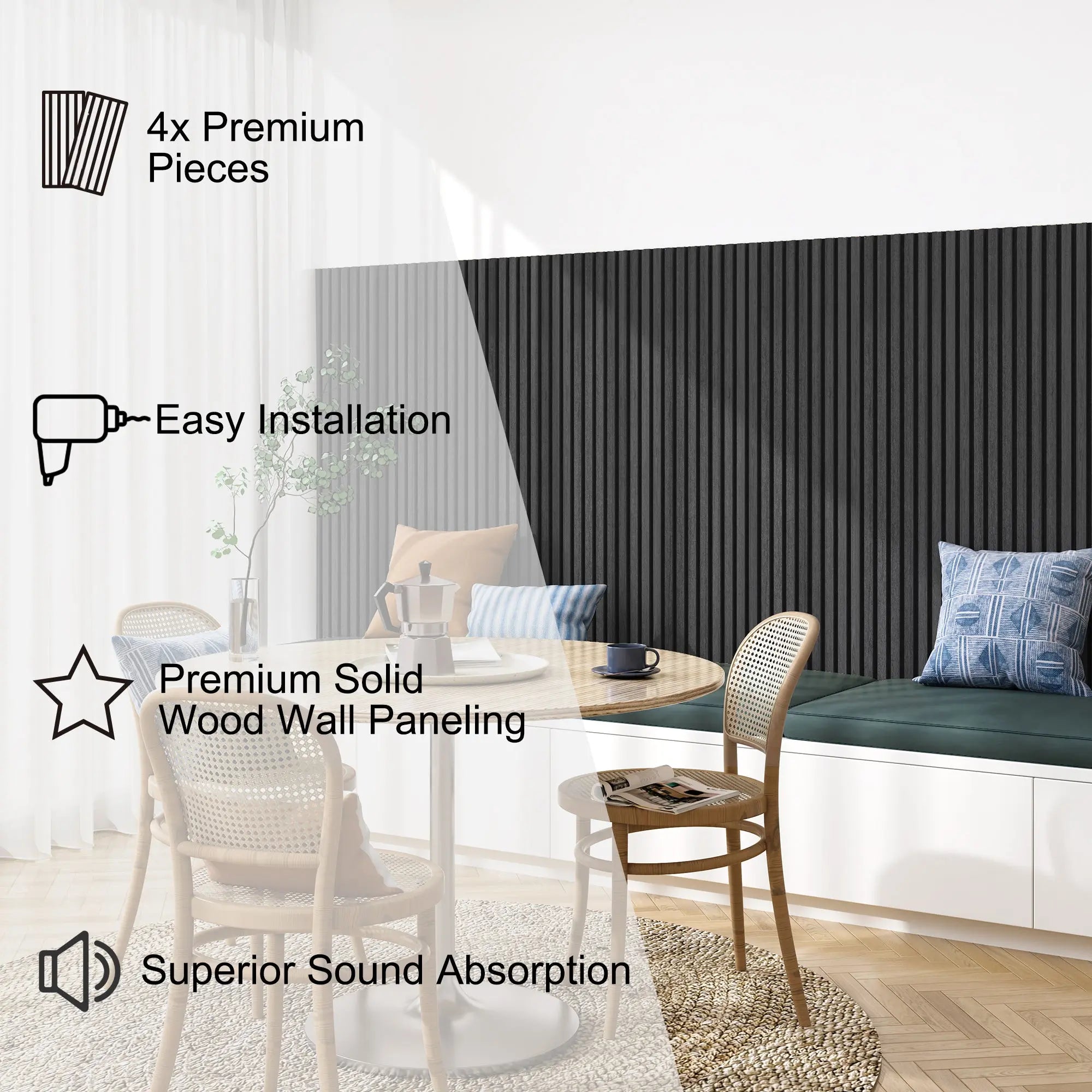 MDF Acoustic Slat Wood Wall Panels 