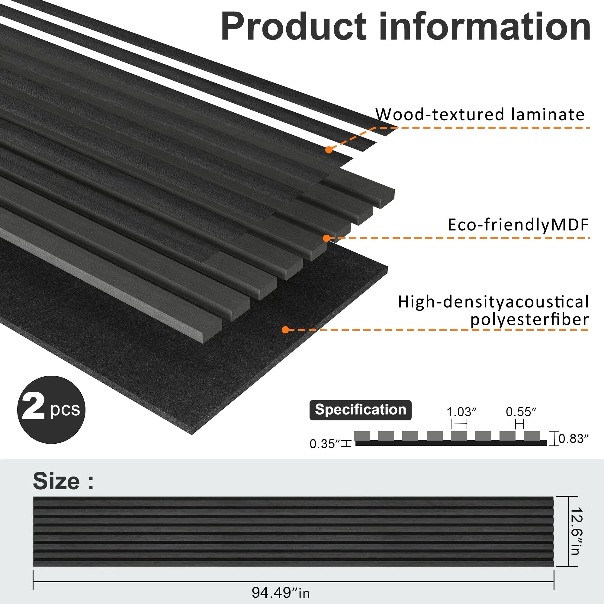 MDF Acoustic Slat Wood Wall Panels 