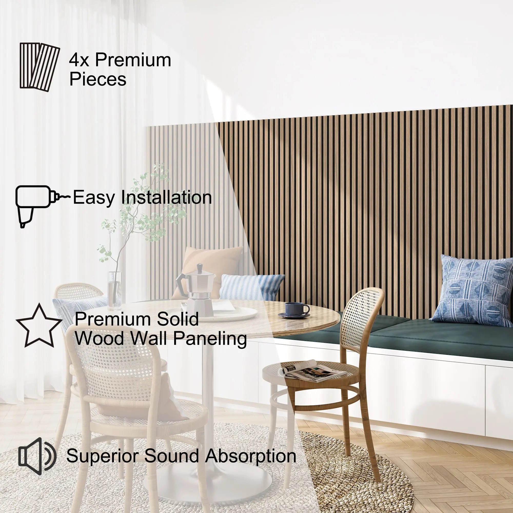 MDF Acoustic Slat Wood Wall Panels 