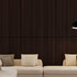MDF Dark Walnut Acoustic Slat Wood Wall Panels 