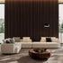 MDF Dark Walnut Acoustic Slat Wood Wall Panels 