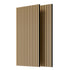 MDF White Oak Acoustic Slat Wood Wall Panels with 3 Sides Fully Wrapped 