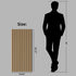 MDF White Oak Acoustic Slat Wood Wall Panels with 3 Sides Fully Wrapped 
