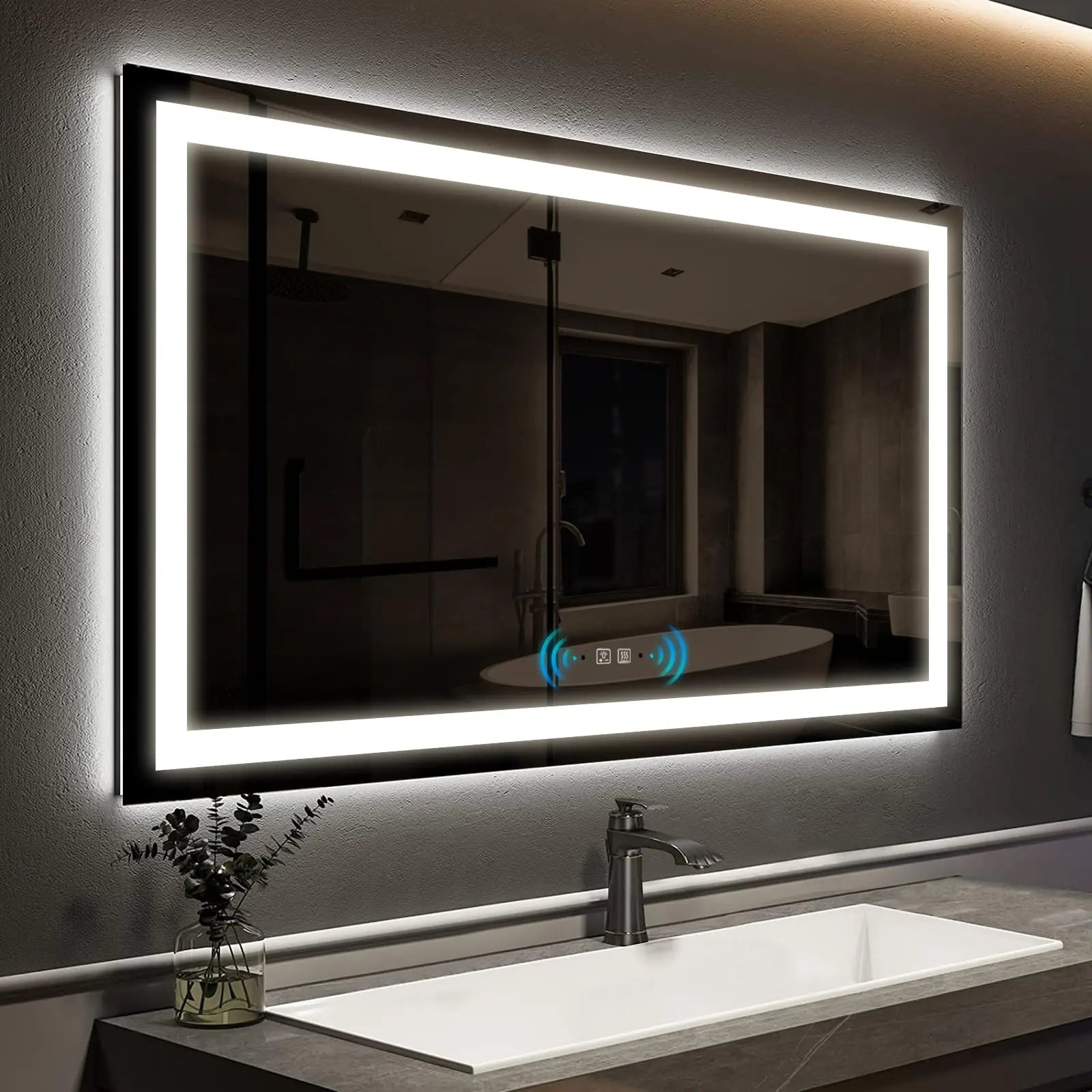 Motion Sensor Frameless LED Smart Bathroom Mirror 