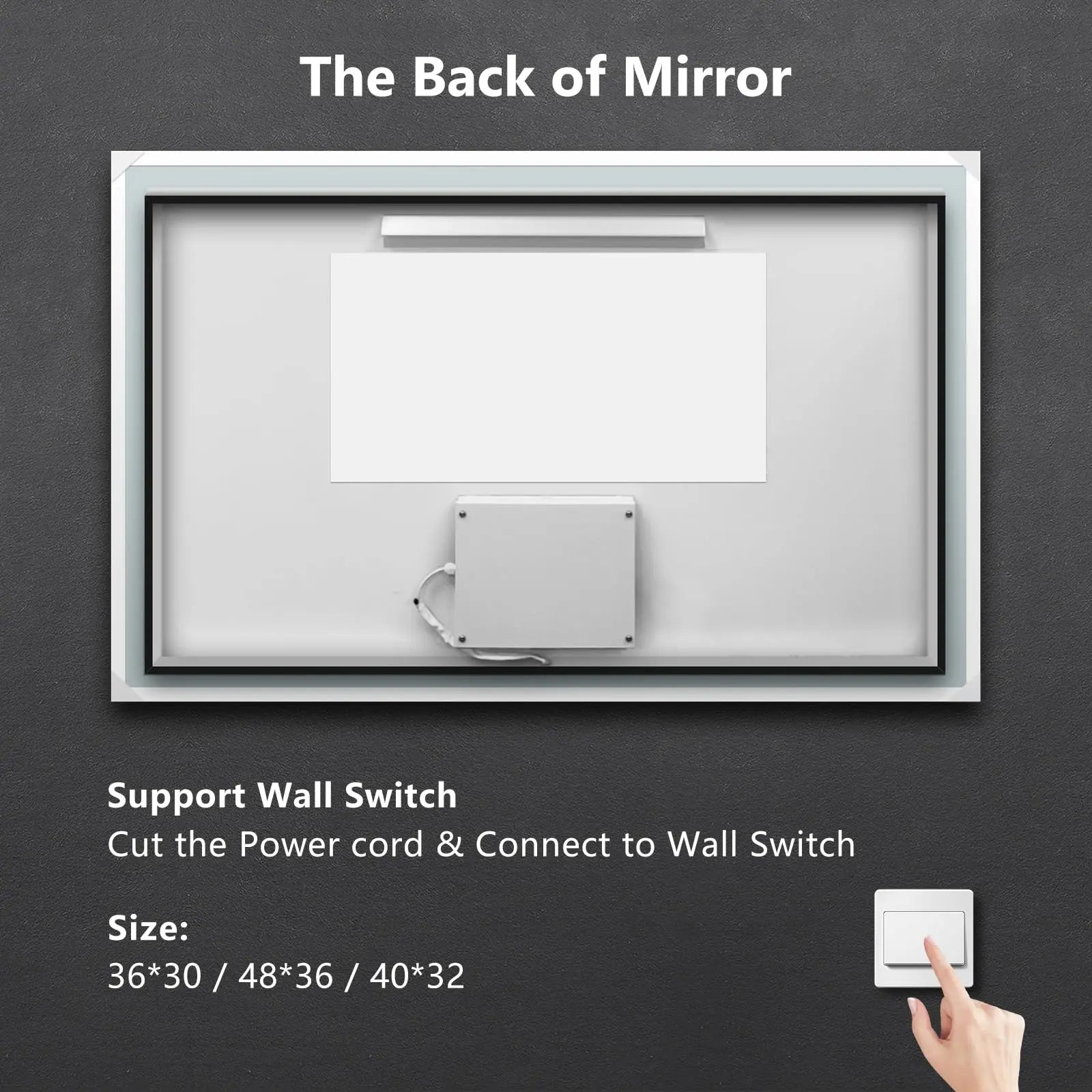 Motion Sensor Frameless LED Smart Bathroom Mirror 