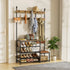 【New】Multifunctional Industrial Coat Rack With Padded Shoe Bench 