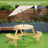 Outdoor 6 Person Wood Picnic Table Natural 