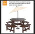 Outdoor 8 Person Wood Picnic Table Brown 