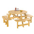 Outdoor 8 Person Wood Picnic Table Natural 