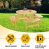 Outdoor 8 Person Wood Picnic Table Natural 