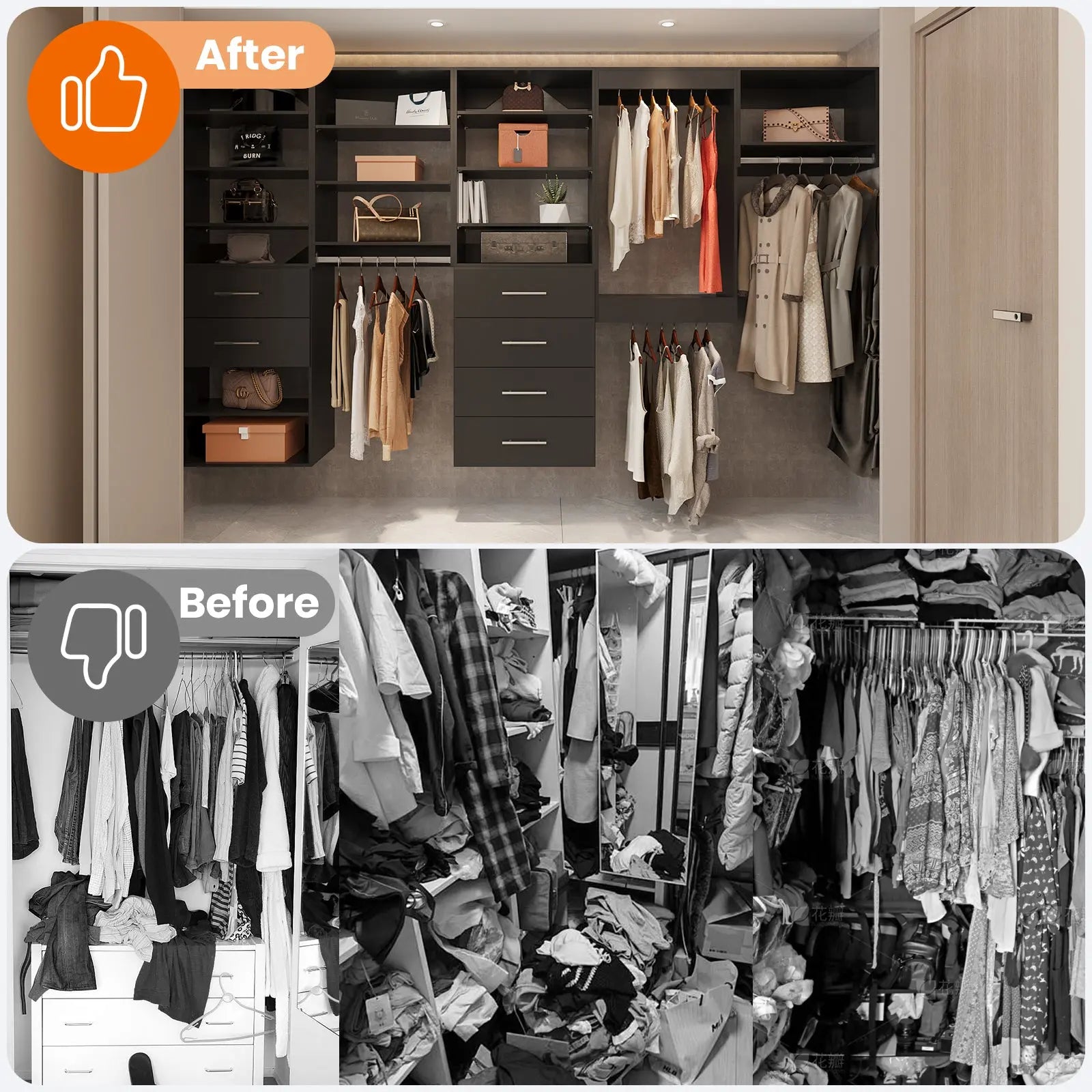 Reach-In Short Tower Closet 