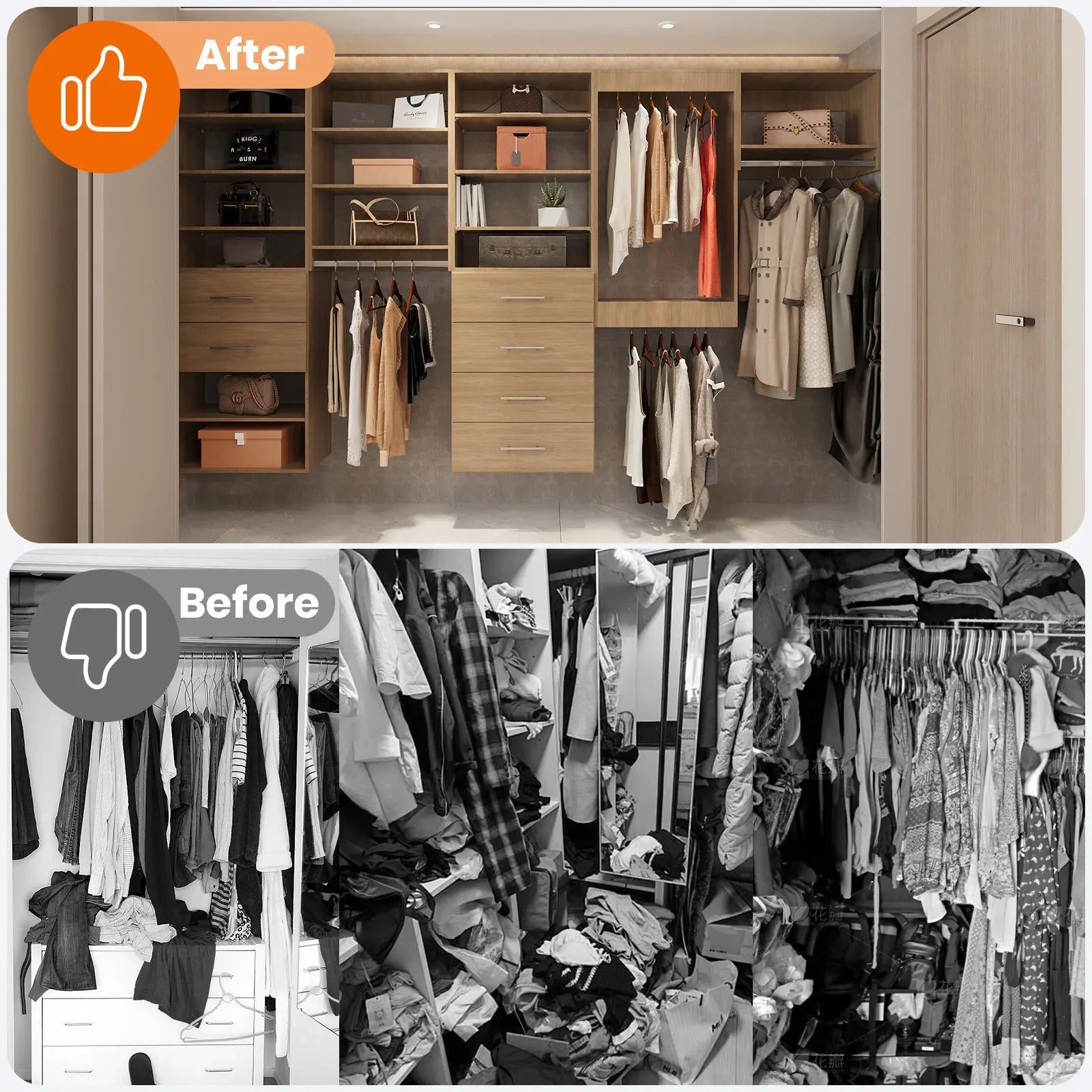 Reach-In Short Tower Closet 