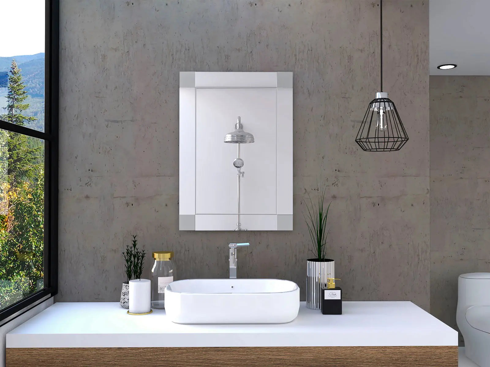 Rectangle Wall-Mounted Mirrors For Bathrooms 