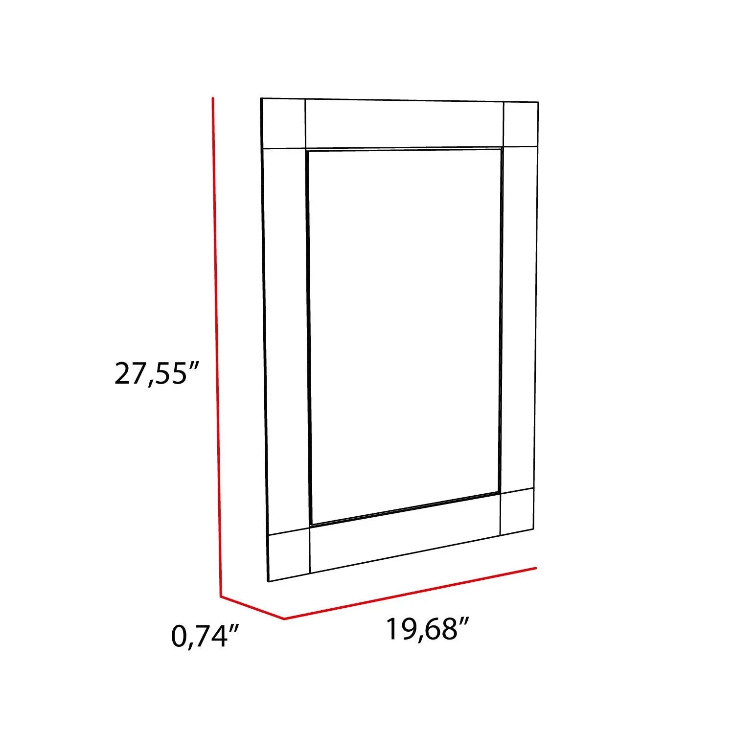 Rectangle Wall-Mounted Mirrors For Bathrooms 