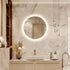 Round LED Bathroom Vanity Mirror With Dimmable Lights 