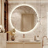 Round LED Bathroom Vanity Mirror With Dimmable Lights 