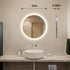 Round LED Bathroom Vanity Mirror With Dimmable Lights 