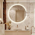 Round LED Bathroom Vanity Mirror With Dimmable Lights 