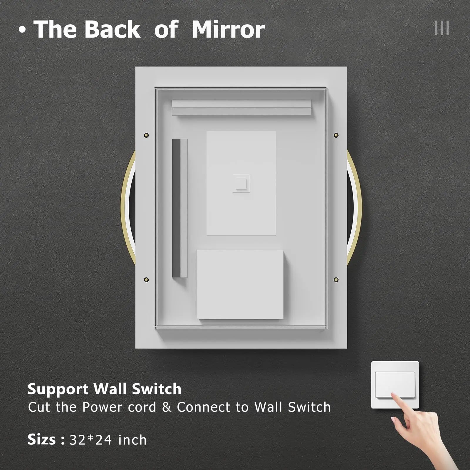 Square & Round Integrated LED Bathroom Mirror 