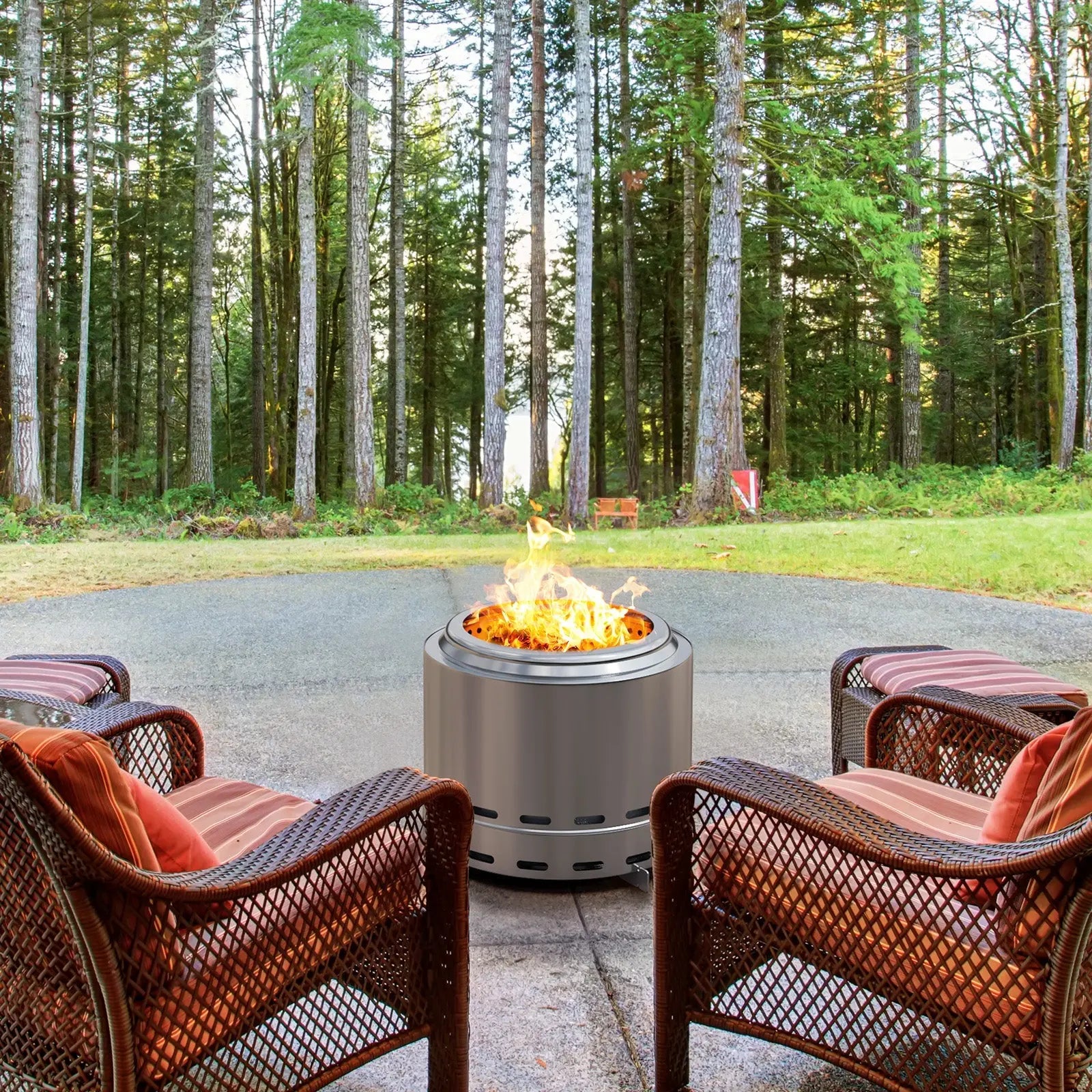 Stainless Steel Wood Burning Outdoor Fire Pit 